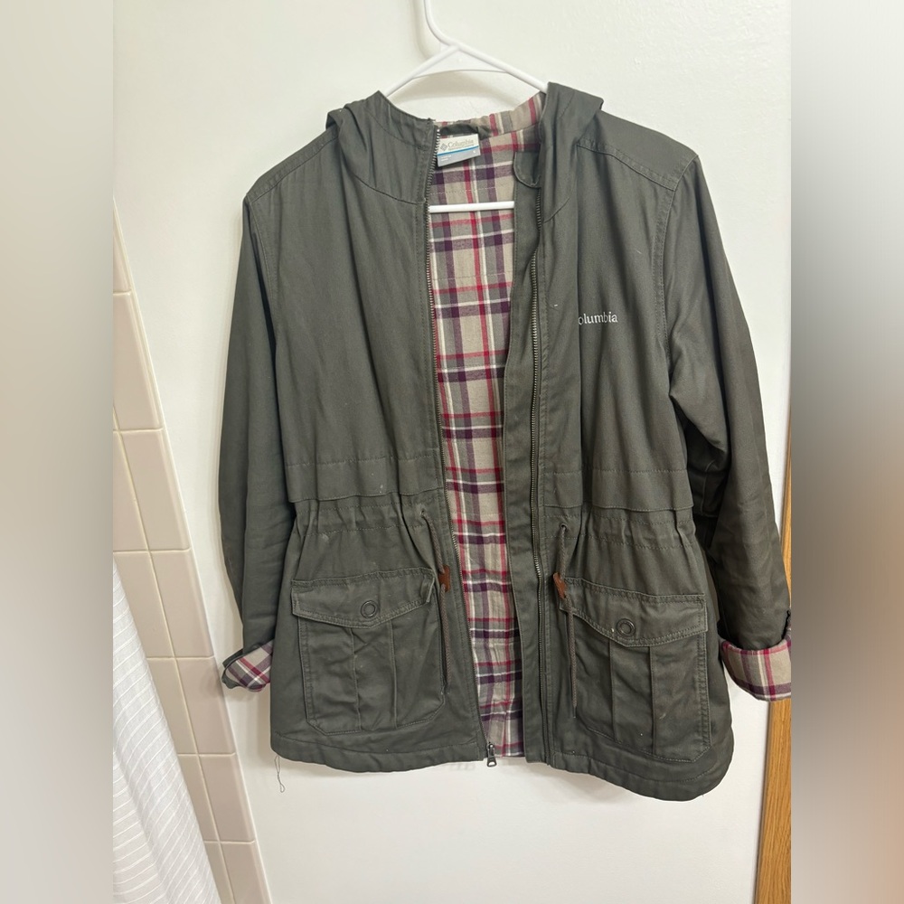 Columbia flannel lined coat